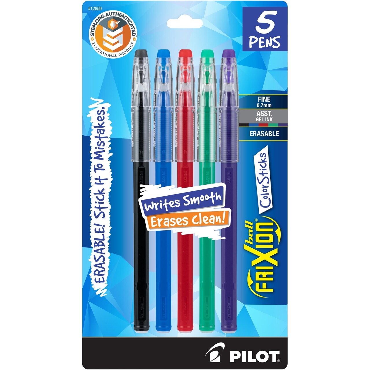 Pilot FriXion Ball Color Sticks Erasable Gel Pens 5/Pkg-Assorted Colors